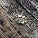 Wholesale Diagonally Hammered Stacker Ring