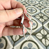 Silver twist earrings
