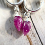 Gemstone Hoop Earrings