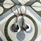 Silver droplet earrings