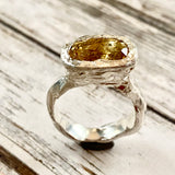 Citrine cocktail Ring