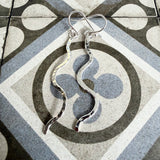 Silver wiggle earrings