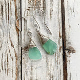 Chrysoprase Lozenge Earrings