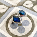 Labradorite Shield Studs