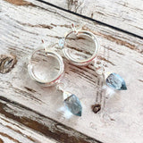 Gemstone Hoop Earrings