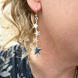 Silver stars earrings