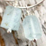 Raw Aquamarine Earrings