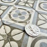Art Nouveau Button Pendant