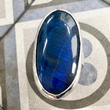 Labradorite cocktail ring