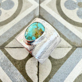 Turquoise cigar band Ring