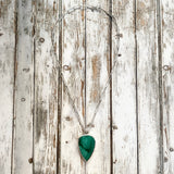 Malachite Paperclip pendant