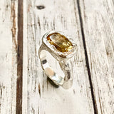 Citrine cocktail Ring