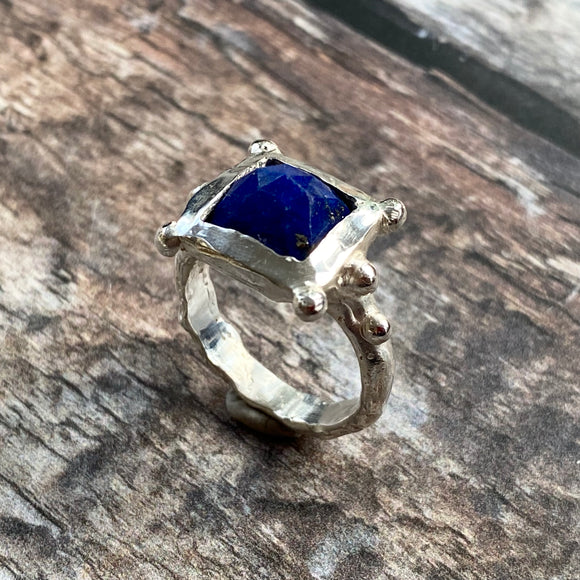 Lapis lazuli cocktail ring 