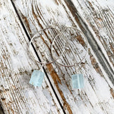 Raw Aquamarine Earrings