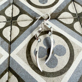 Silver twist earrings