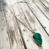 Malachite Paperclip pendant
