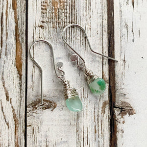 Chrysoprase Lozenge Earrings