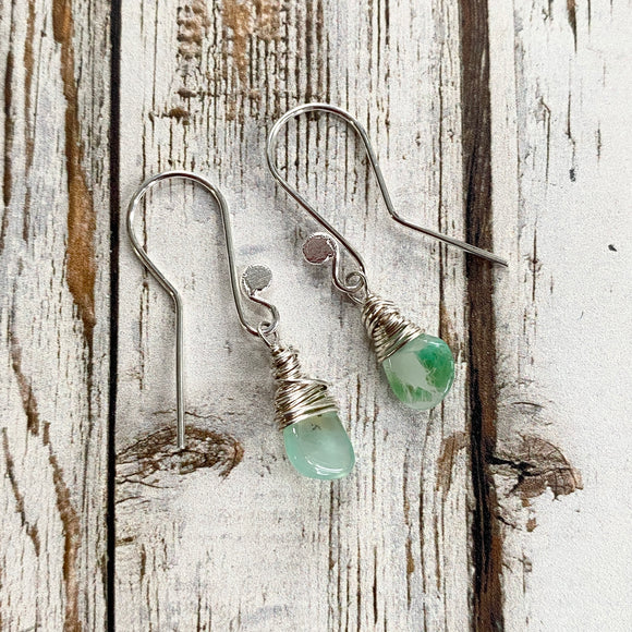 Chrysoprase Lozenge Earrings