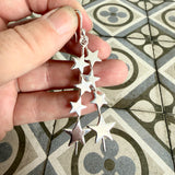 Silver stars earrings