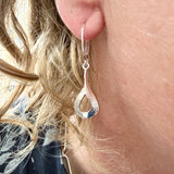 Silver droplet earrings