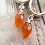 Gemstone Hoop Earrings