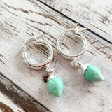 Gemstone Hoop Earrings