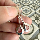 Silver droplet earrings