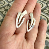 Silver shard earrings