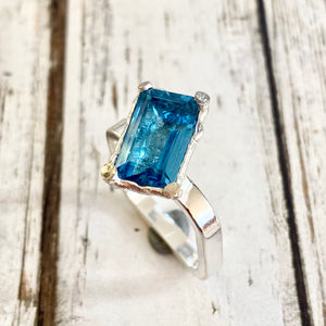 London blue topaz cocktail ring