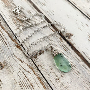 Chrysoprase Lozenge Pendant