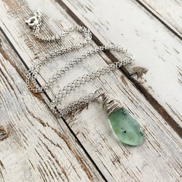Chrysoprase Lozenge Pendant