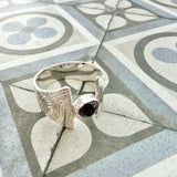Garnet Waves Ring
