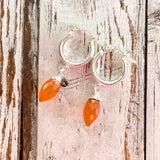 Gemstone Hoop Earrings