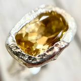 Citrine cocktail Ring