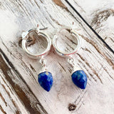 Gemstone Hoop Earrings