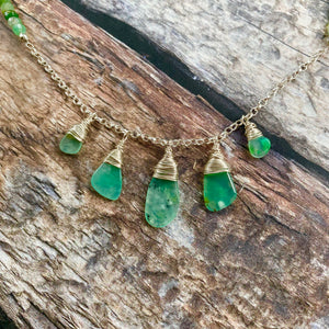 Chrysoprase Drop Necklace