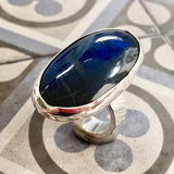 Labradorite cocktail ring