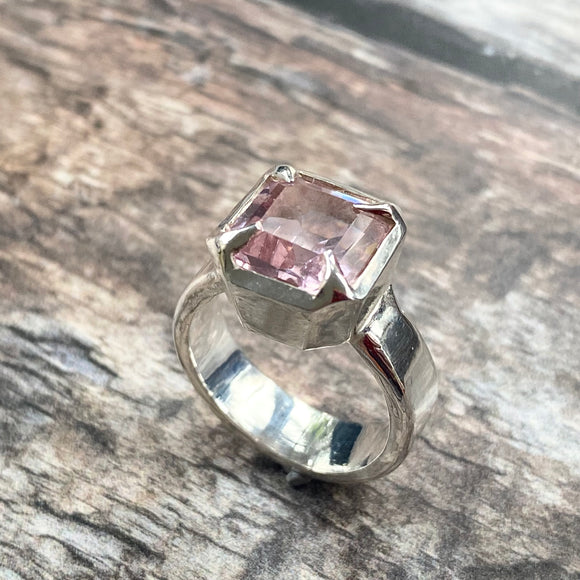 Pink Nano Stone Cocktail Ring