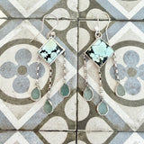 Turquoise and Aquamarine statement drops