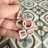 Geometric silver earrings