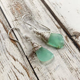 Chrysoprase Lozenge Earrings