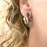 Silver shard earrings
