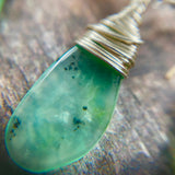 Chrysoprase Drop Necklace