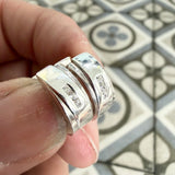 Silver and cz huggie hoops
