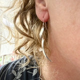 Silver twist earrings