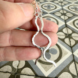 Silver wiggle earrings