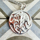 Art Nouveau Button Pendant