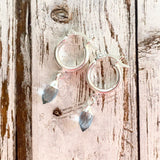 Gemstone Hoop Earrings