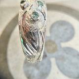 Moissanite Engraved Hollow Bomb Ring