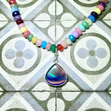 Aurora Opal pendant on a Sweetie Jade Necklace